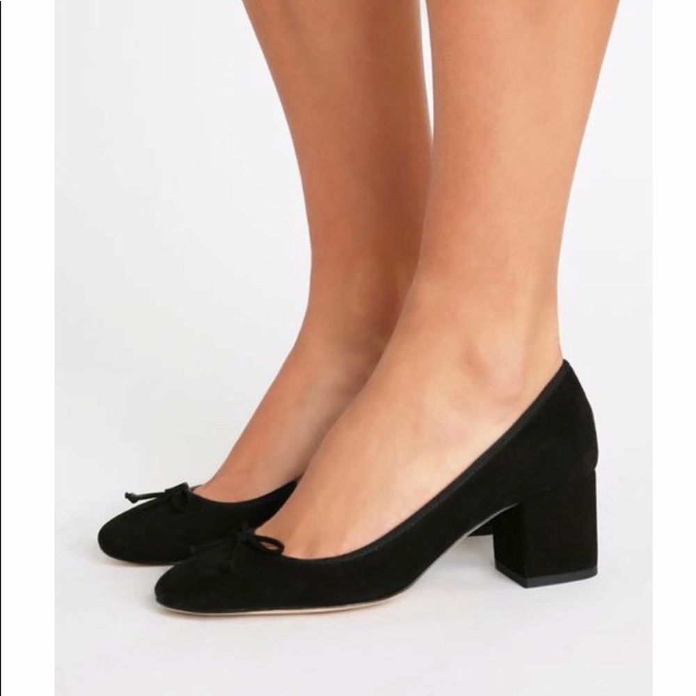J Crew suede black pump, size 5
